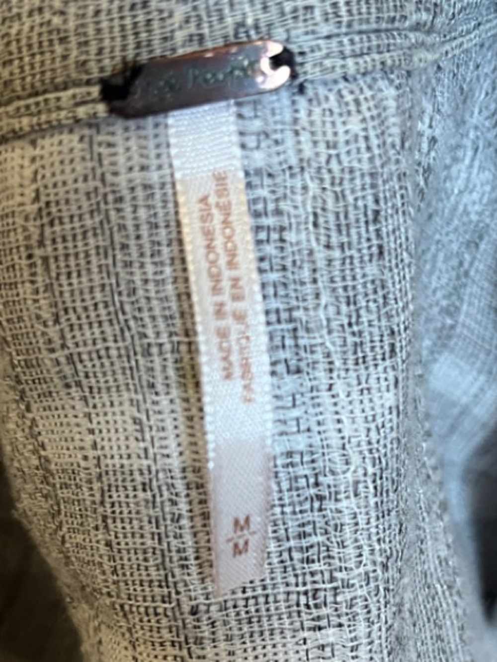 Medium Free People Head to the Highlands grey button down top - Picture 4 of 4